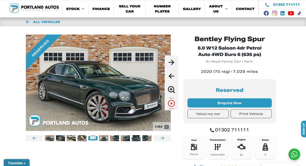 The vehicle, sold on Portland Autos, is reserved after someone bought it (Portland Autos)