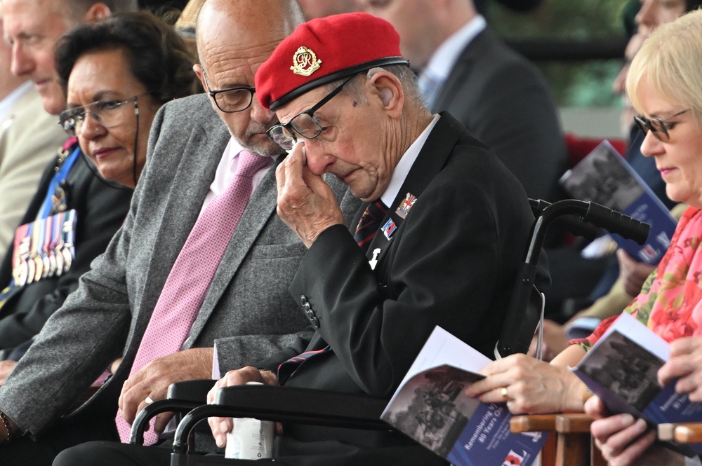 Owen Filer wipes a tear away during the national Service of Remembrance last tear (Eddie Mulholland/Daily Telegraph/PA) (PA Archive)