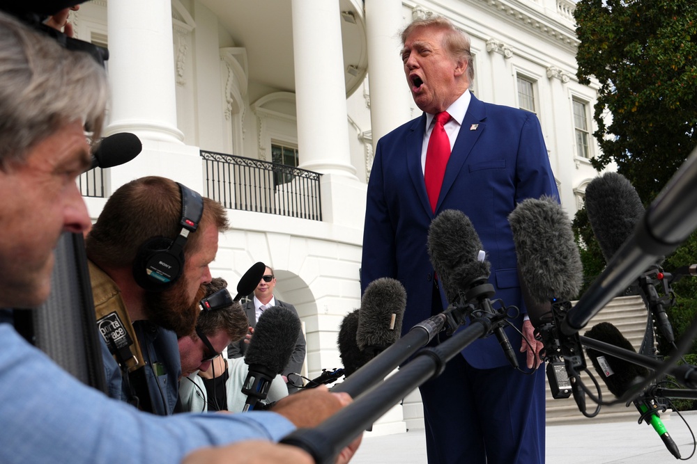 Trump suggested the press secretary role was too much for Zacharia before heading off to Georgia Friday (AP)