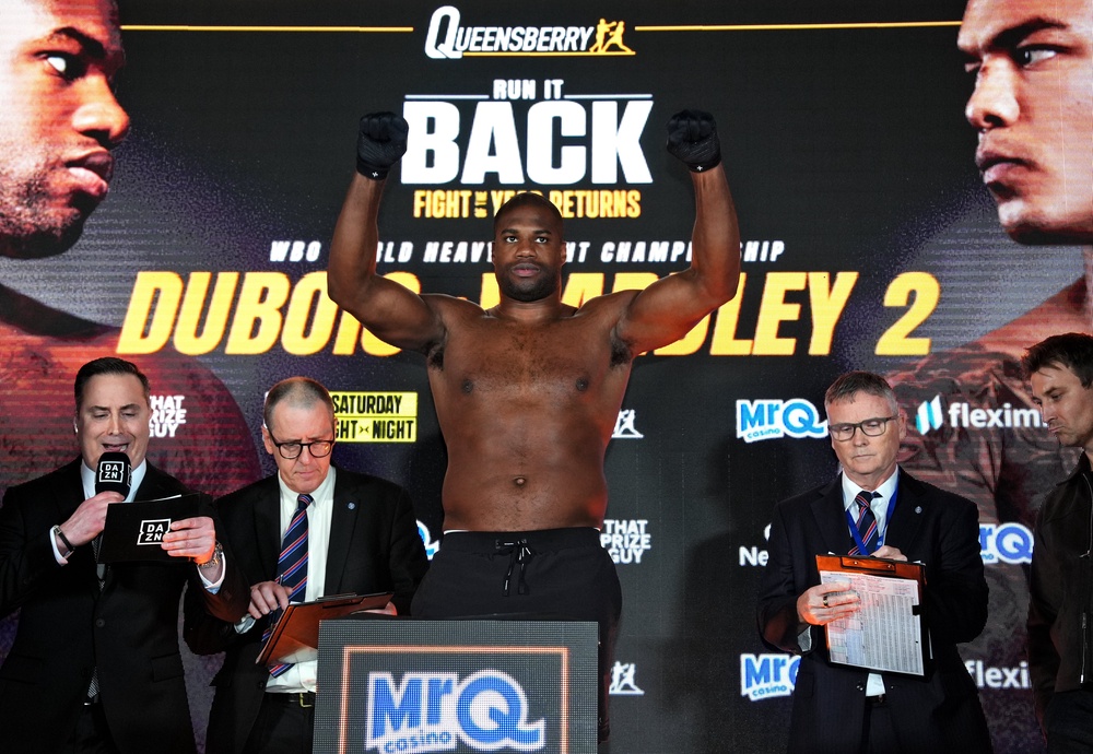 Dubois holds a five-pound weight advantage over Wardley (PA)