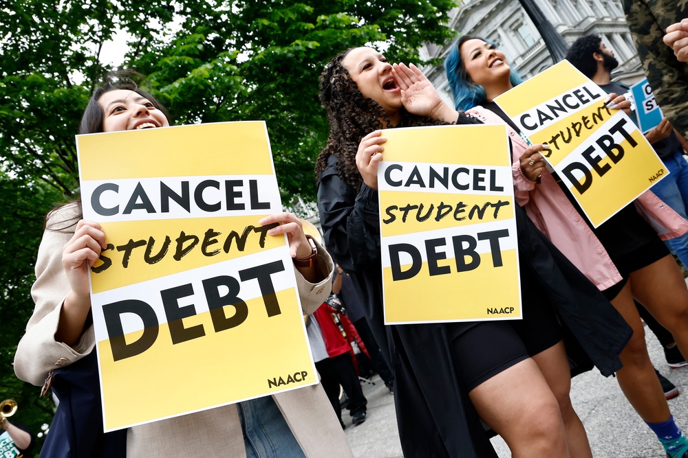 President Joe Biden forgave over $180 billion in student loans during his single-term presidency in order to give Americans a better chance of making a life for themselves unburdened by debt (Getty)