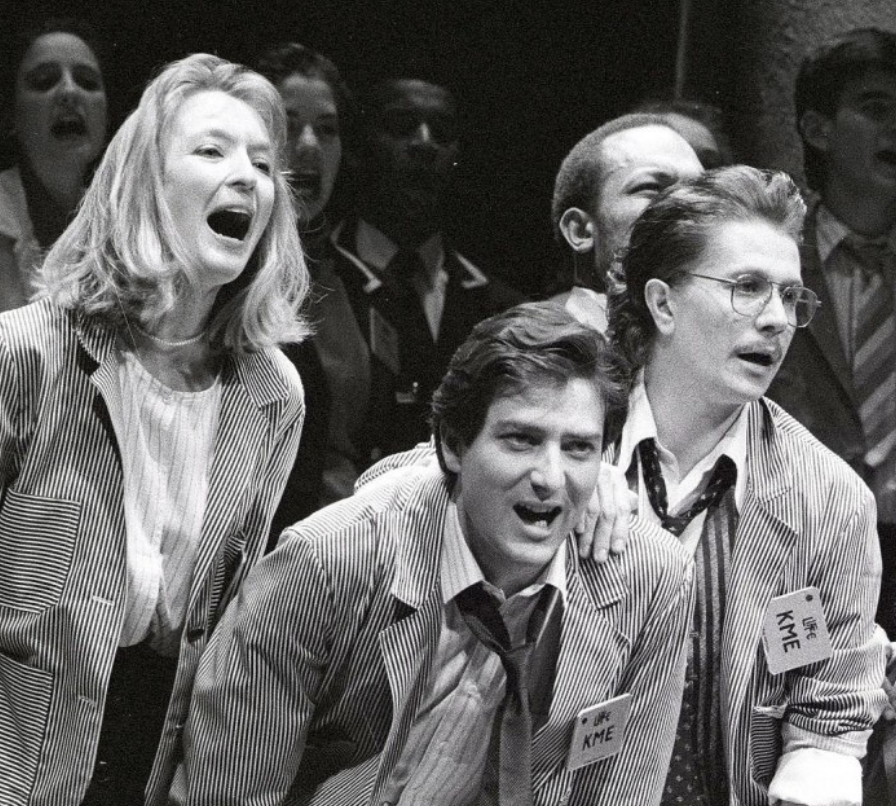 Lesley Manville performing 'Serious Money' at Royal Court in 1987 (Shutterstock)