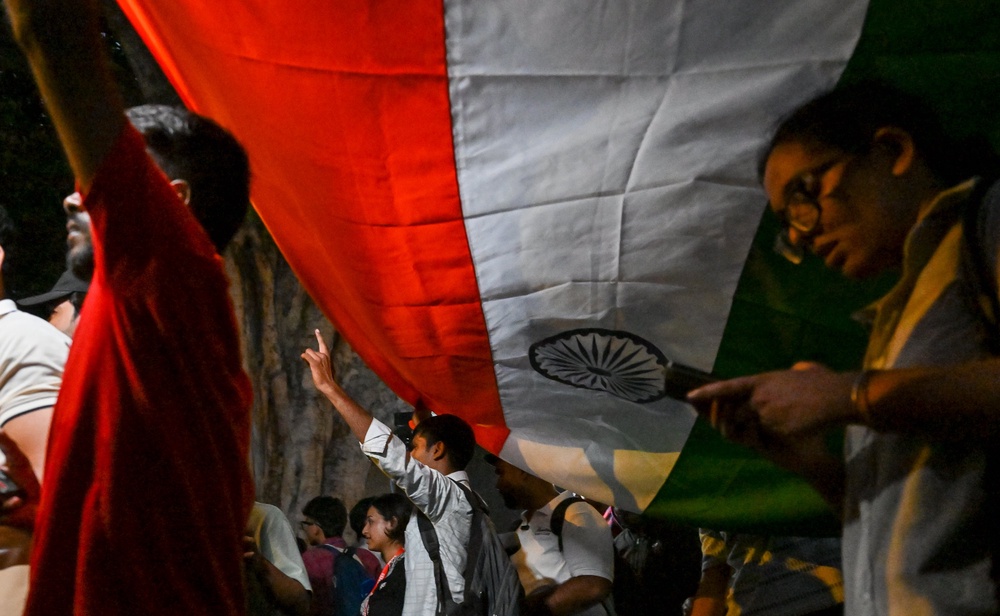 The Cockroach Janata Party (CJP) has called for demonstrations in Delhi and across India on 16 October urging supporters to carry national flags as part of its continuing campaign demanding the resignation of Chief Election Commissioner Gyanesh Kumar (Getty)
