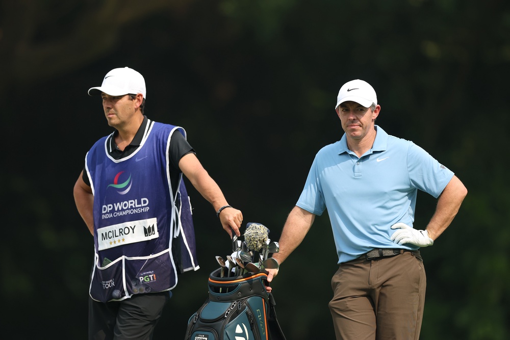 McIlroy is 10 shots behind leader Eugenio Lopez-Chacarra after play was stopped on day three (Getty)