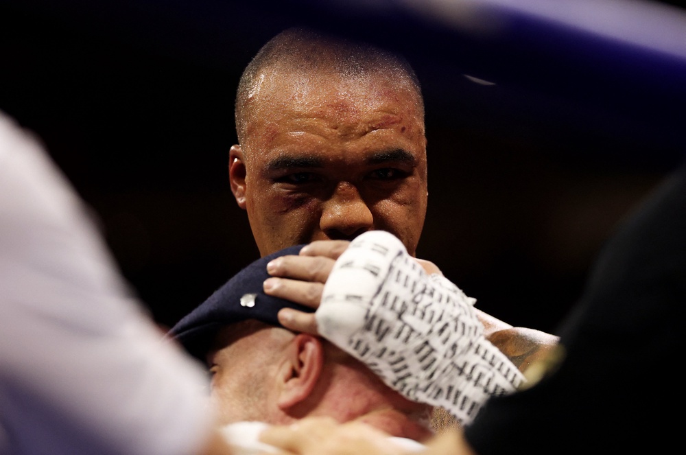 Wardley’s corner threw in the towel in the second round (Reuters)