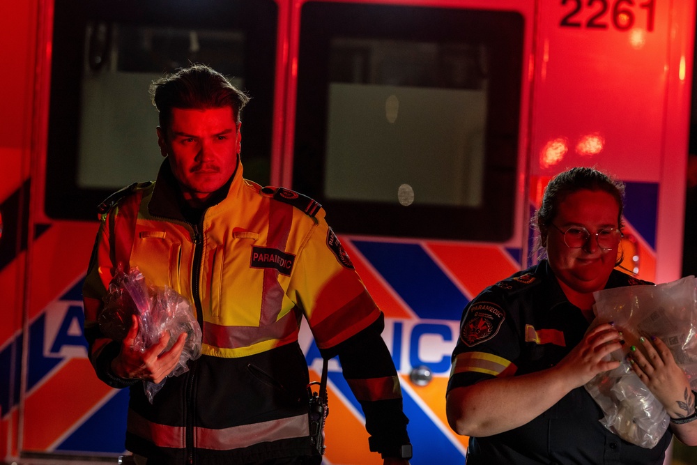 Emergency services at the scene (The Canadian Press)