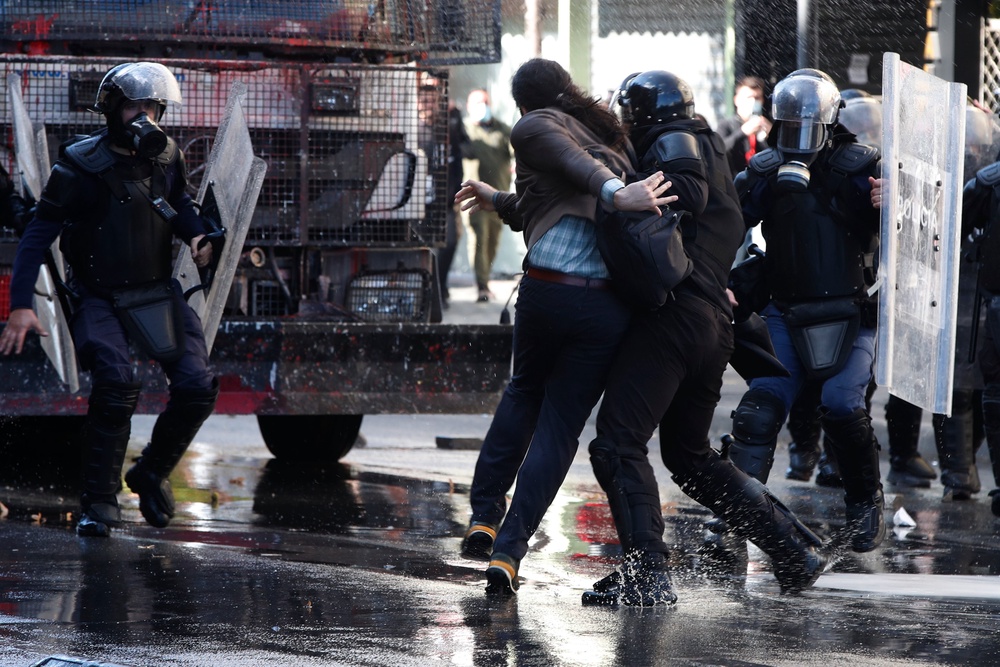 Protests against lack of jobs and poor education standards have also taken place in Albania (AP)