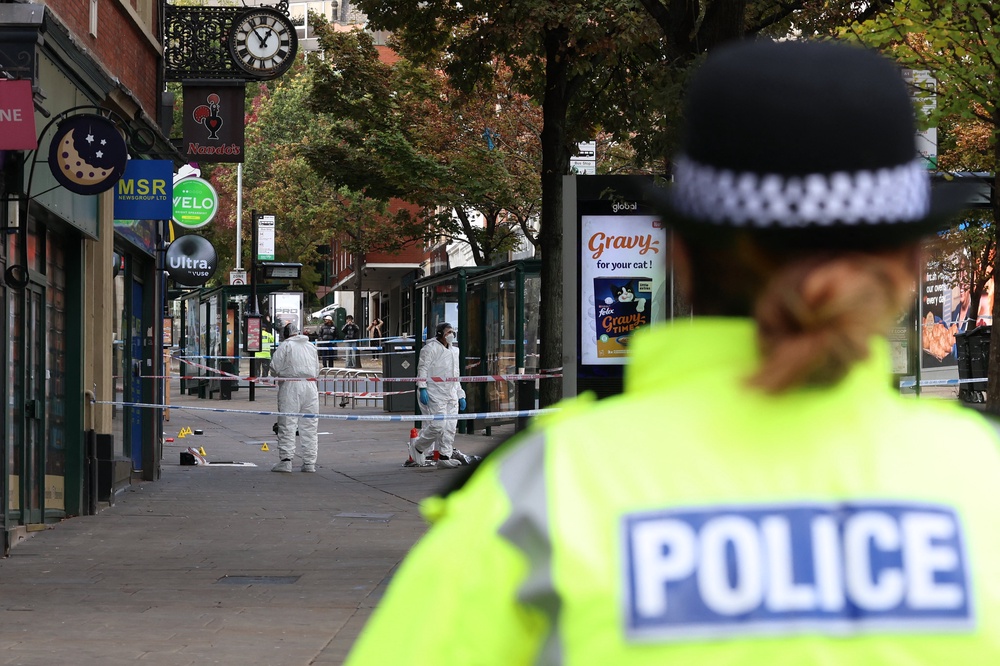 The incident happened at a bus stop in Angel Row at around 4.50am on Sunday (AFP/Getty)
