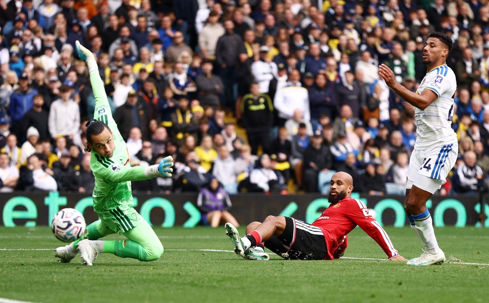 Bryan Mbeumo slid home United’s goal (Reuters)