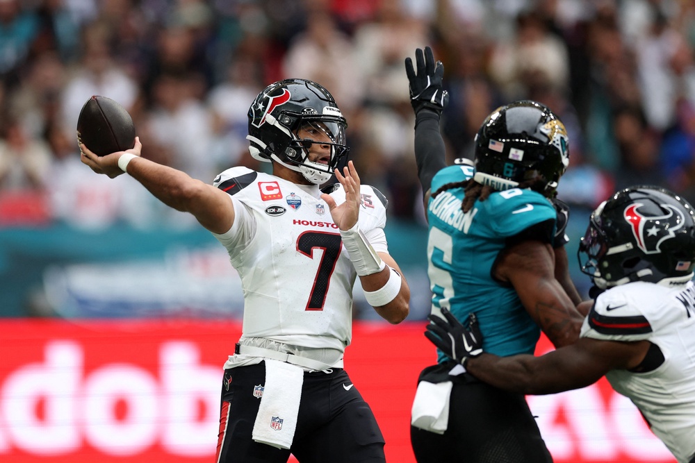 CJ Stroud led the Houston Texans to victory over the Jacksonville Jaguars (Reuters)