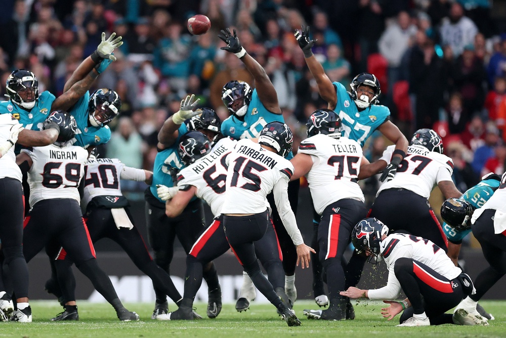 Ka'imi Fairbairn slotted a field goal as time expired to give the Texans victory at Wembley (Getty)