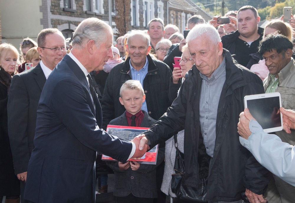 King Charles, then Prince of Wales, vising Aberfan in 2016 (Getty)