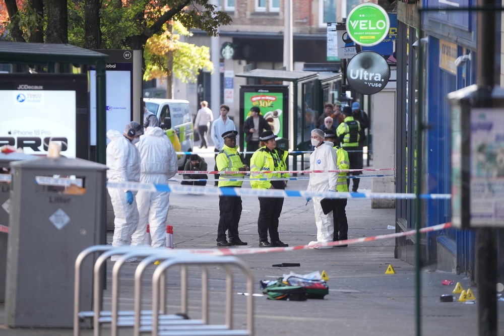 Four arrests have been made after the police officer was shot in the foot (PA)