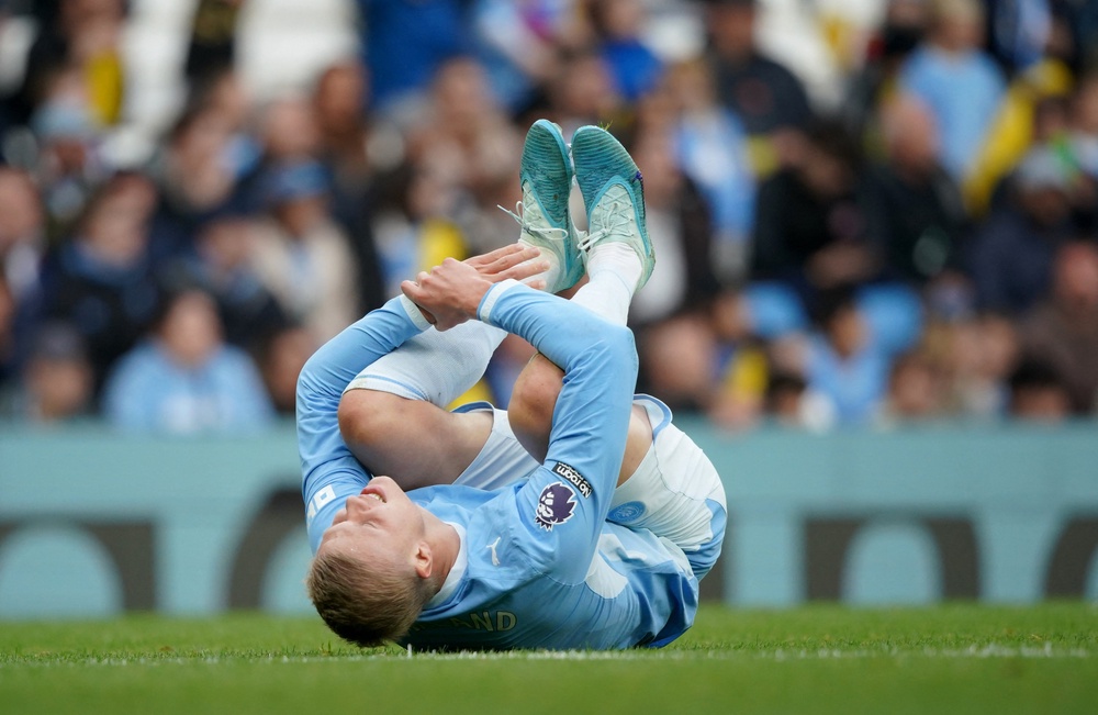 Erling Haaland picked up an injury against Ipswich on the weekend (Reuters)
