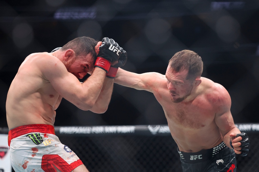 It took a masterclass from Petr Yan (right) to dethrone Merab Dvalishvili in their second fight (Getty)