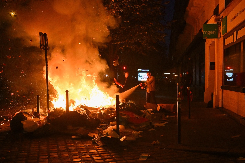 Mass demonstrations took place across major cities in France on Sunday (AFP/Getty)