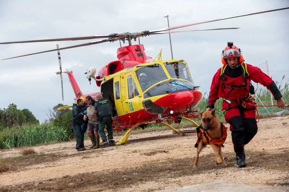 People were rescued by helicopter (Reuters)