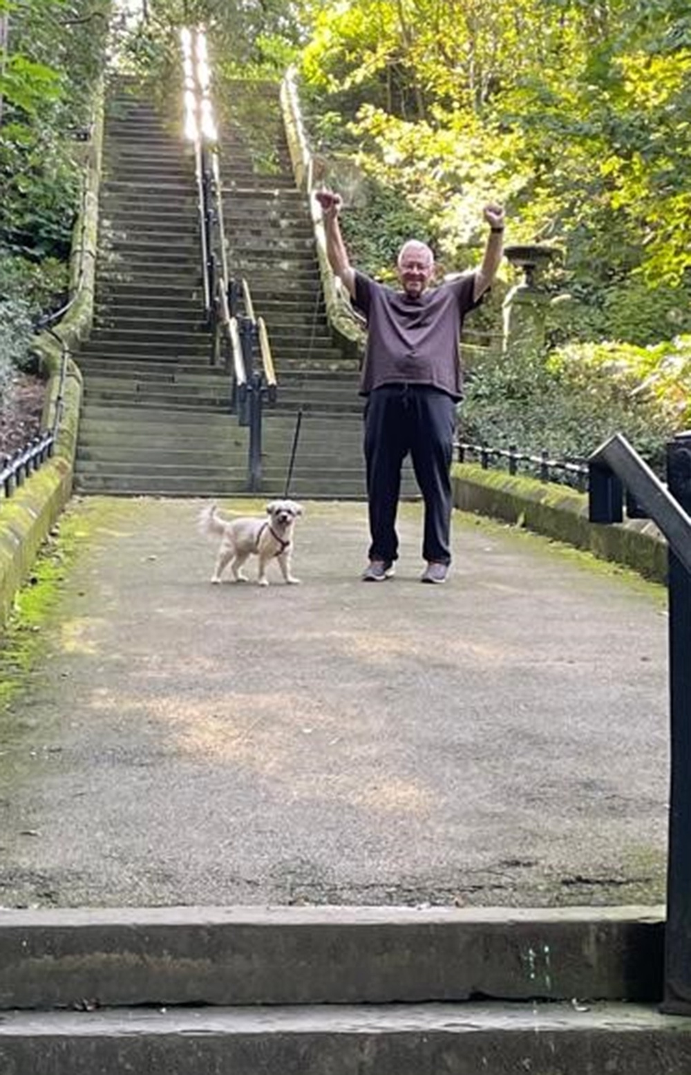 Ken Heywood said he was able to reach the top of a hill in his local park after the therapy (PA)