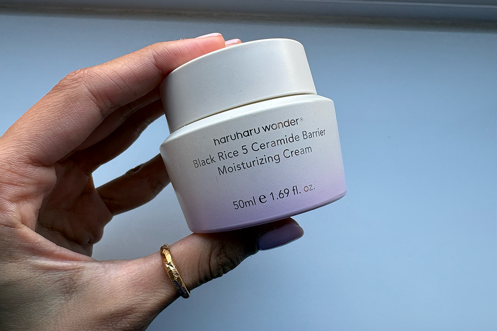 The moisturiser contains five different types of ceramides (Sabrina Sahota/The Independent)