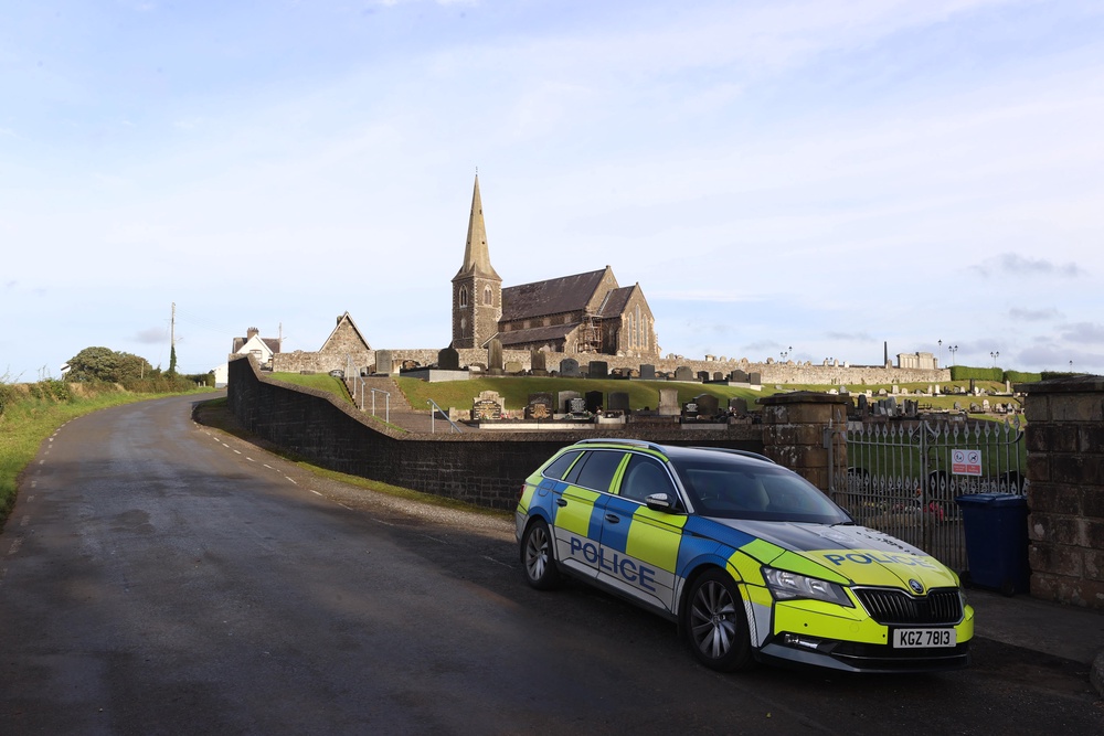 A PSNI vehicle near Drumcree Church (Liam McBurney/PA) (PA Wire)
