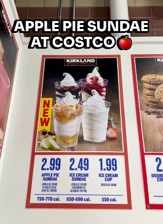 Costco's apple pie sundae costs $2.99 per cup (Instagram/CostcoBuys)
