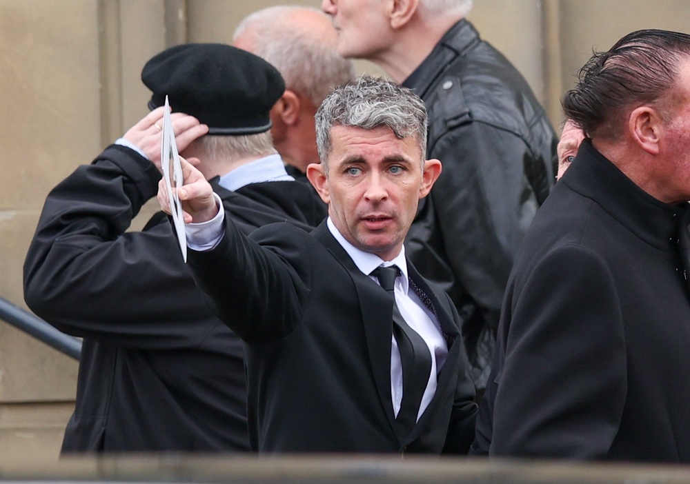 Scottish actor Paul Brannigan was among those present to pay his respects (PA)