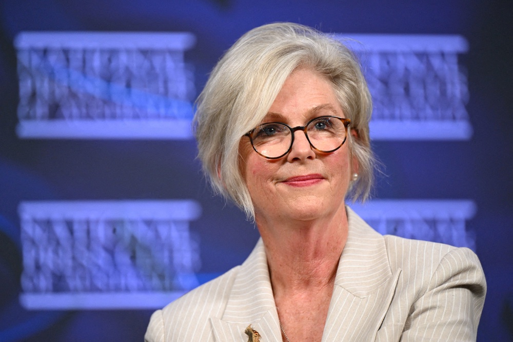 Independent member for Indi Helen Haines in February last year (Reuters)