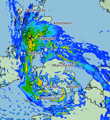 Heavy rain and wind is forecast for Friday (Met Office)
