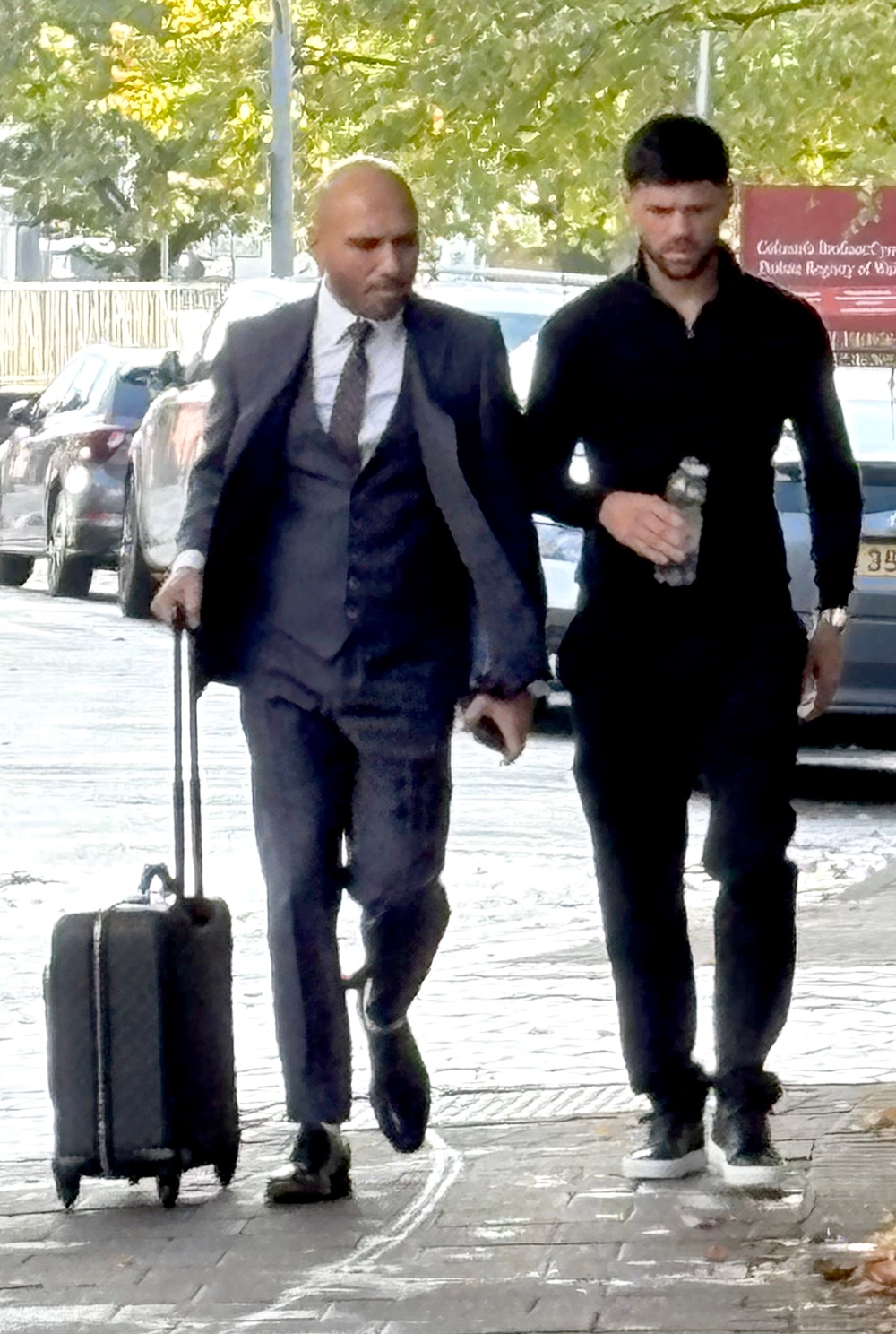 Joe Cordina (right) attends court with his counsel Nadeem Majid (left) (PA)
