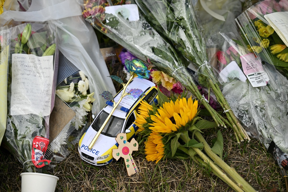 Cleveland Police said that officers Blades and Clough were chasing two cars with cloned plates when the deadly accident occurred (AFP/Getty)