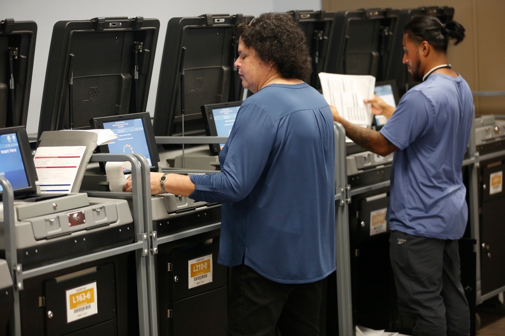 Municipal election officials reported taking precautionary measures following Trump’s past statements expressing regret over not seizing voting machines in 2020 (Getty)