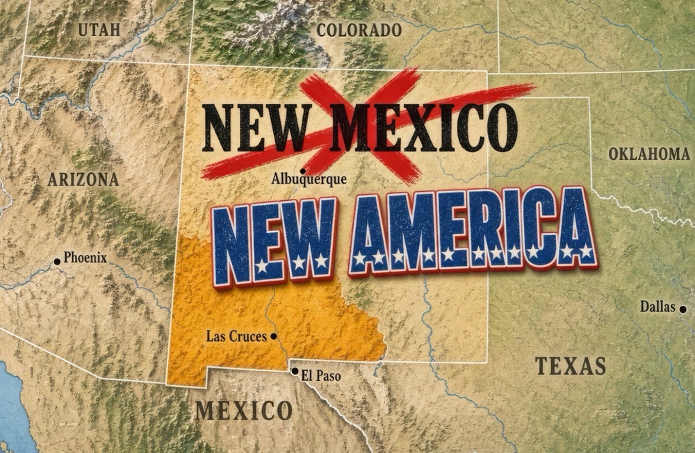 Trump first began calling for the name change in September, when he posted numerous maps depicting the Land of Enchantment emblazoned with the name ‘New America’ (@RealDonaldTrump, Truth Social)