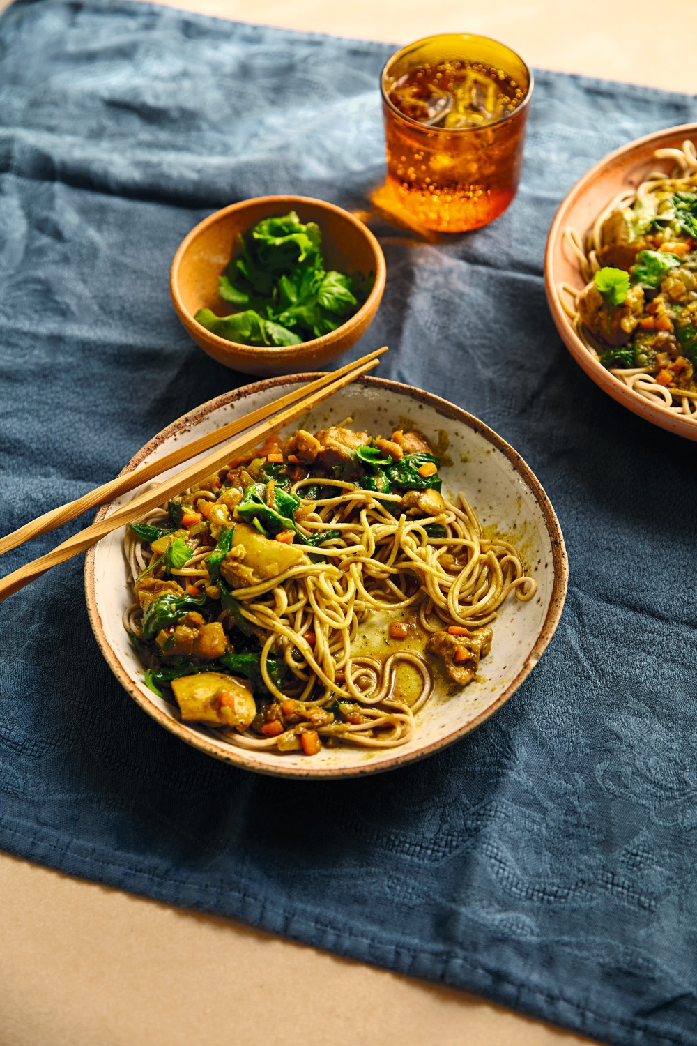 Inspired by Japanese katsu curry, Galetti’s version swaps the usual rice for soba noodles (Yuki Sugiura)