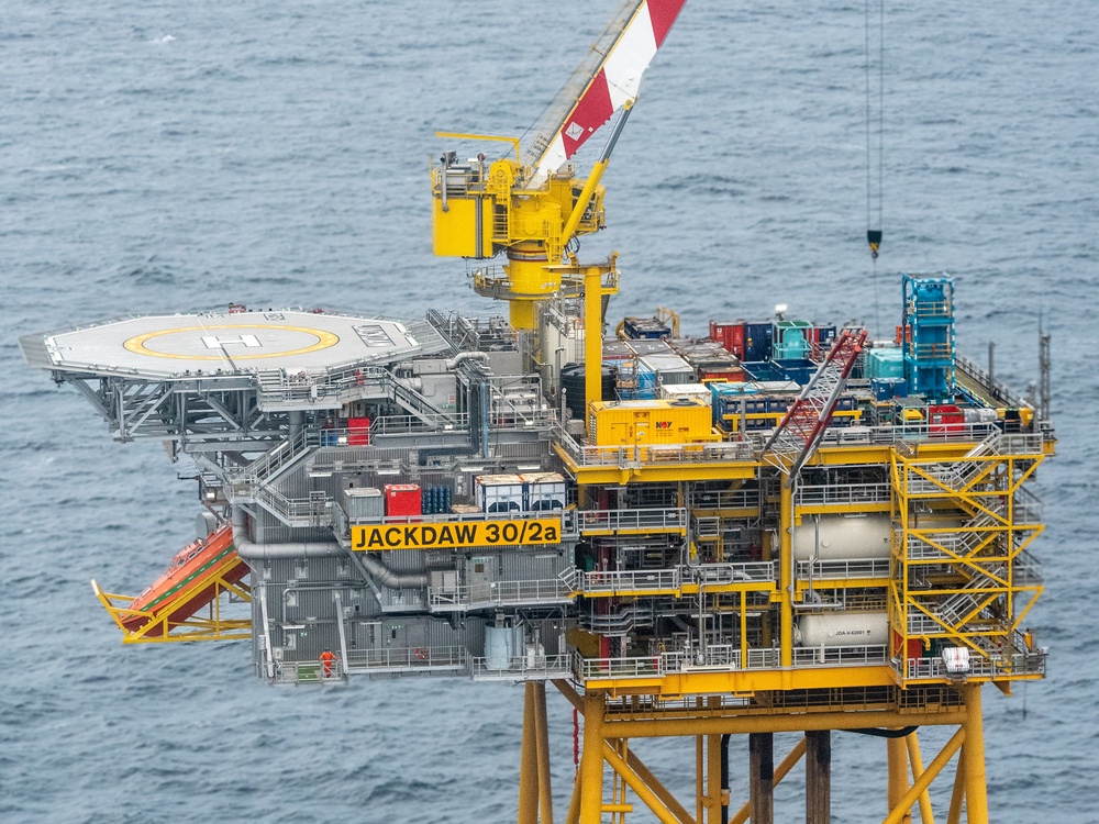 The Jackdaw platform in the North Sea (PA)