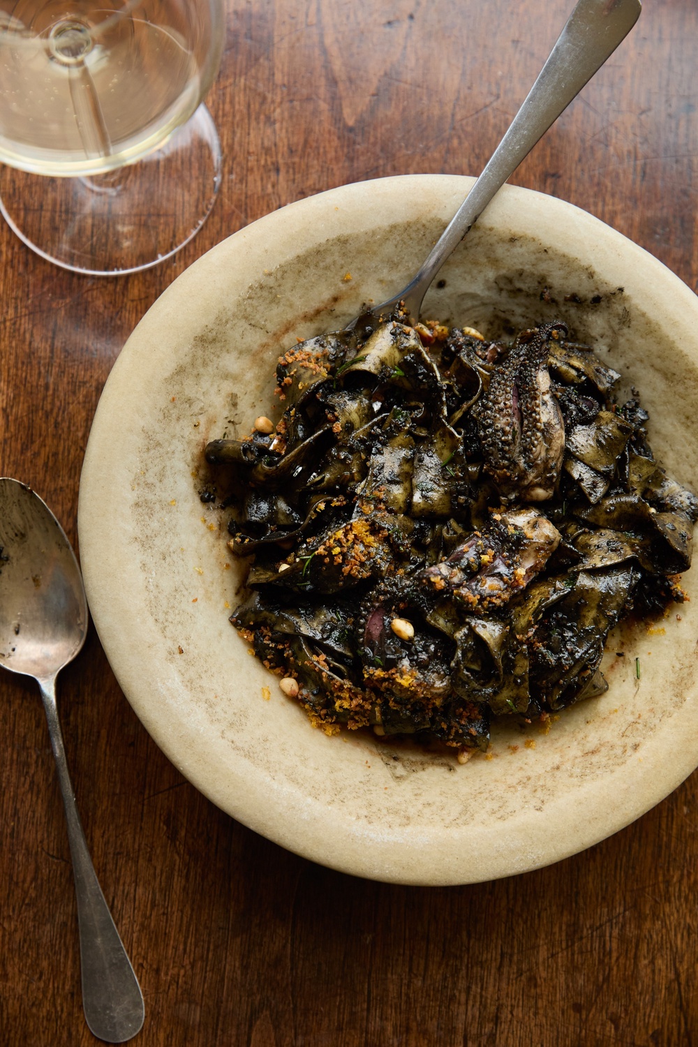 Cuttlefish makes a surprisingly good alternative to meat in this rich, comforting pasta ragu (Helen Cathcart)