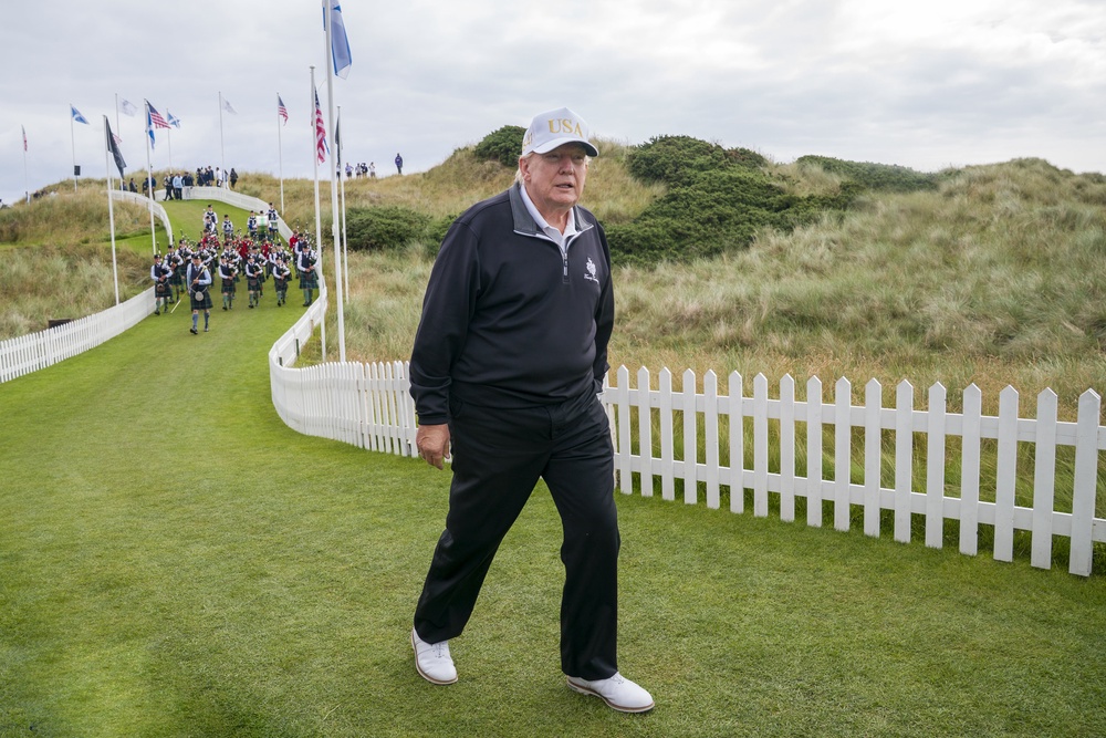 Donald Trump lost a legal battle with the Scottish Government to stop a wind turbine development visible from his Aberdeenshire golf course (Jane Barlow/PA) (PA Archive)