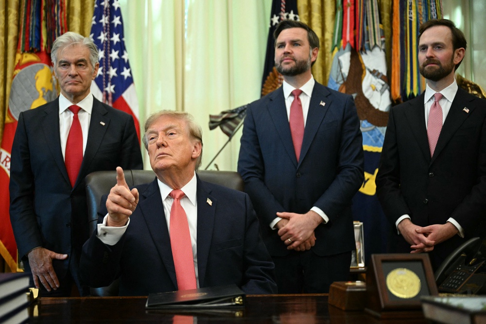 Trump and his allies, especially Vice President JD Vance, laid into the author for simply asking a question on Tuesday (AFP/Getty)