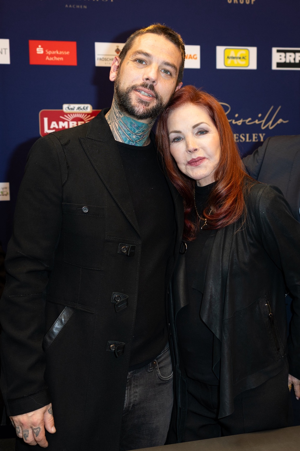 Priscilla Presley and her son Navarone Garibaldi Garcia visited Baesweiler, Germany this week (Getty)