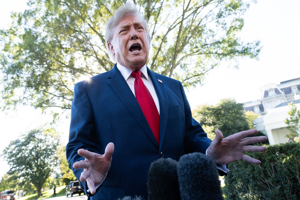 Trump also went after an ABC News reporter who pressed him on the Russian sanctions, saying, ‘You're a stupid person’ (AFP via Getty Images)