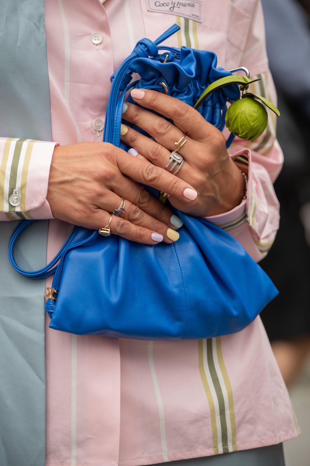 Cobalt blue accents at Copenhagen Fashion Week (Alamy/PA)