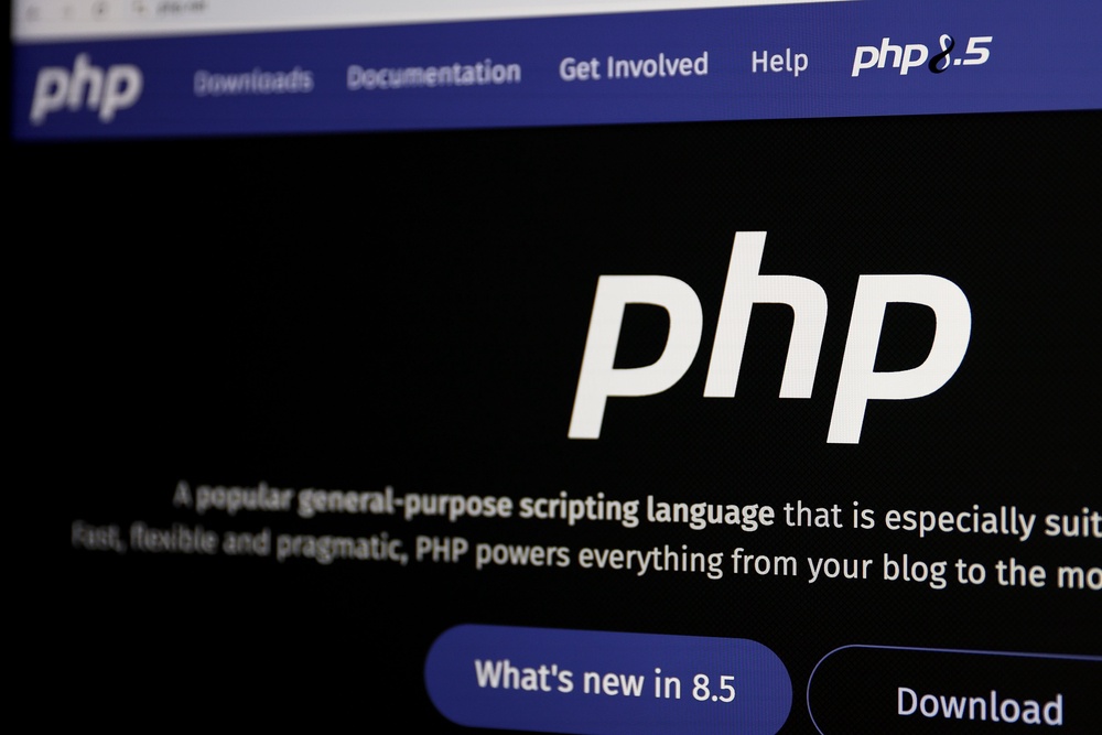 The homepage of the PHP.net website is seen on 22 October, 2026 in Singapore (Getty)