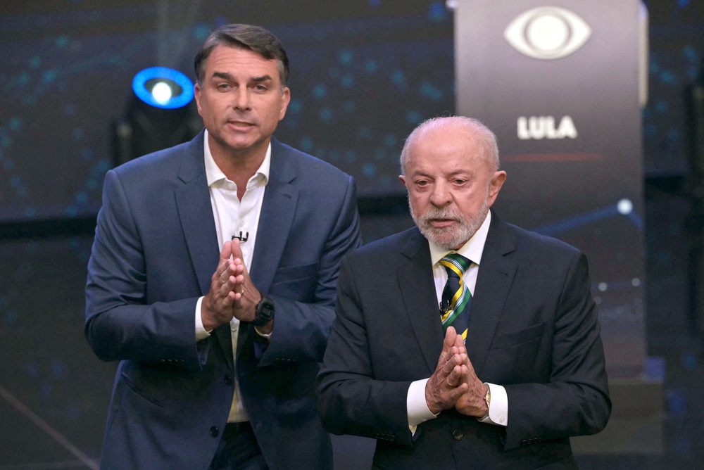 Lula and Flavio engaged in a fierce television debate on Sunday (AFP/Getty)
