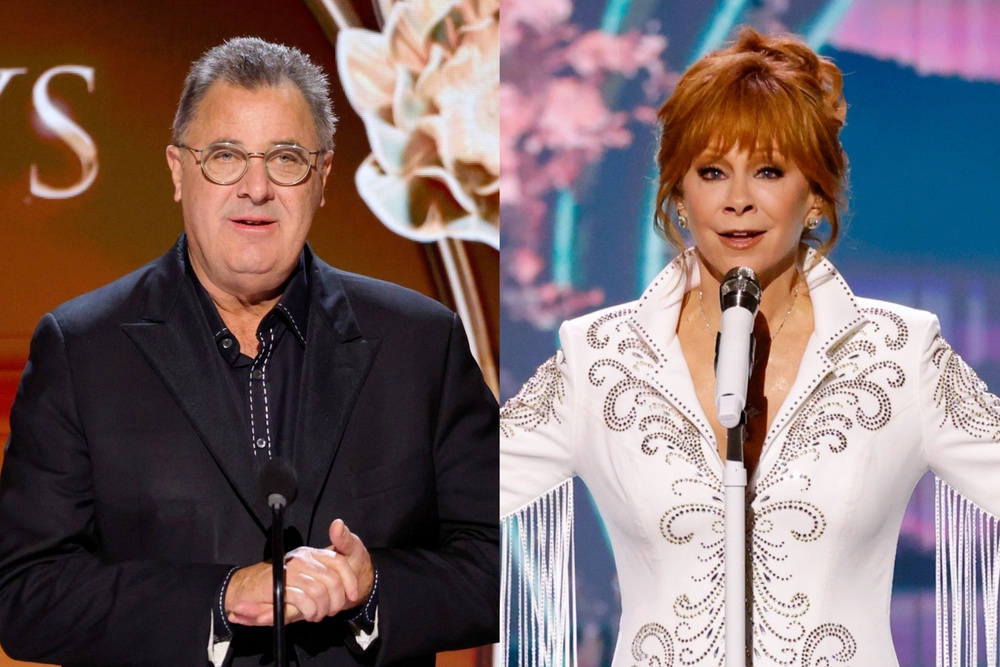 Vince Gill and Reba McEntire performed tributes to Dolly Parton at the CMA's celebration of her life (Getty)