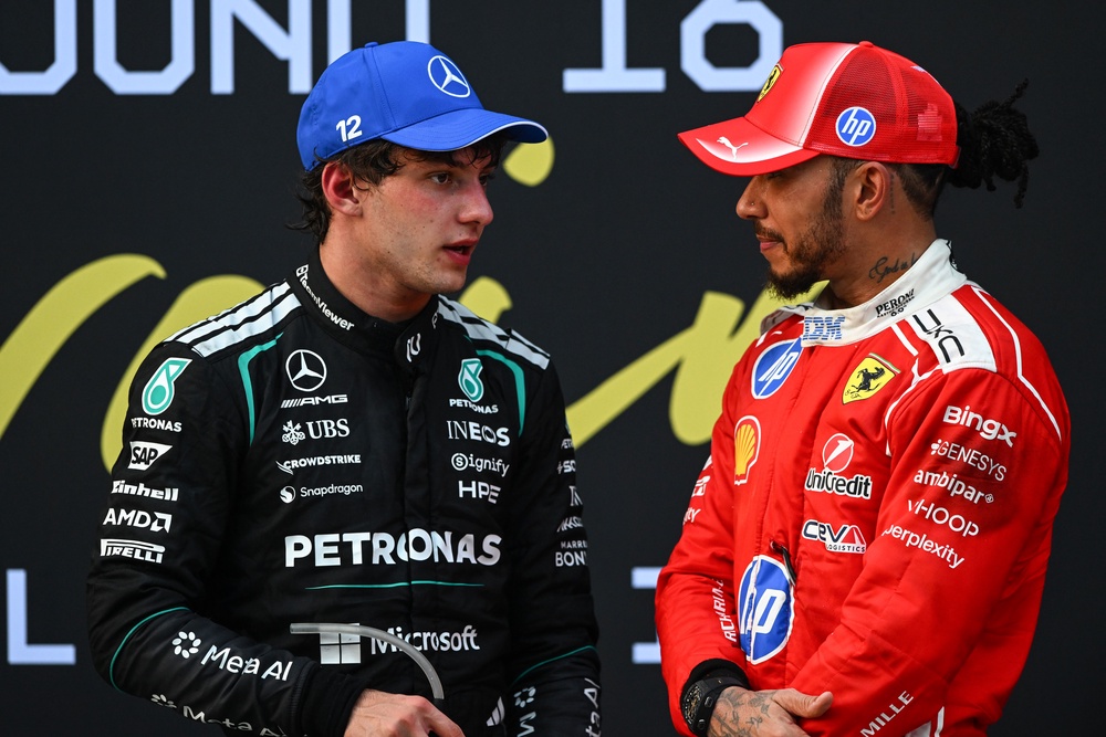 Antonelli took Hamilton's seat at Mercedes (Getty)