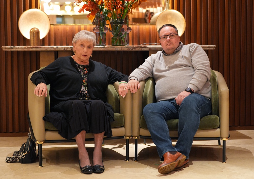 Kevin Hogg and Ann Ming, the son and mother of murdered Julie Hogg (Yui Mok/PA) (PA Wire)