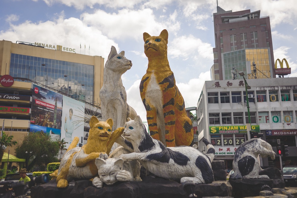 Kuching has many statues of cats around the city (Getty Images)