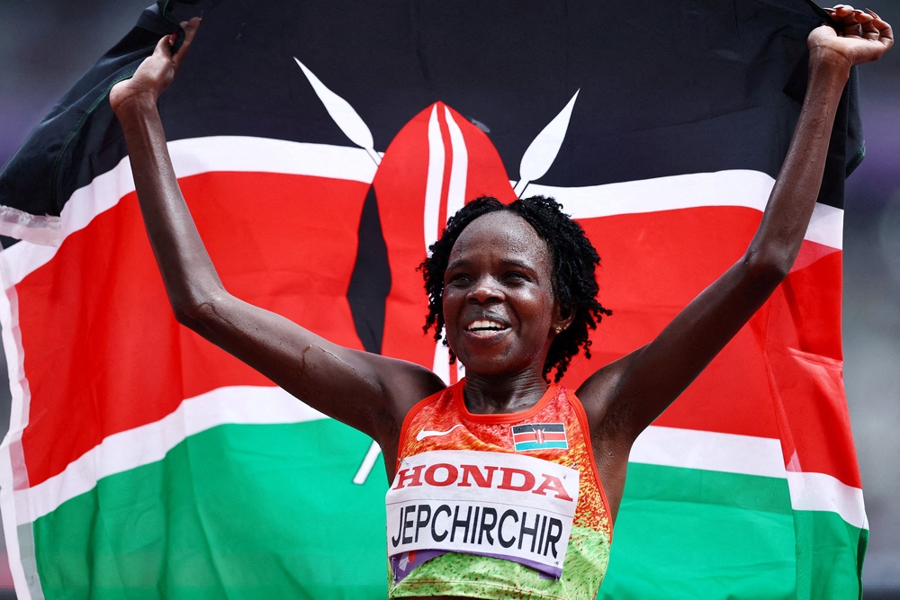 Peres Jepchirchir has been provisionally suspended by the AIU (Reuters)