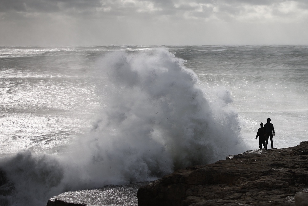 Strong winds thrashed the UK on Friday (AFP/Getty)