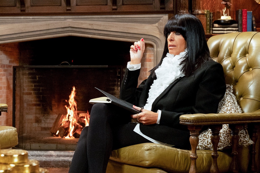 The presenter wore ruffles as she ruffled some feathers in the castle (BBC/Studio Lambert)