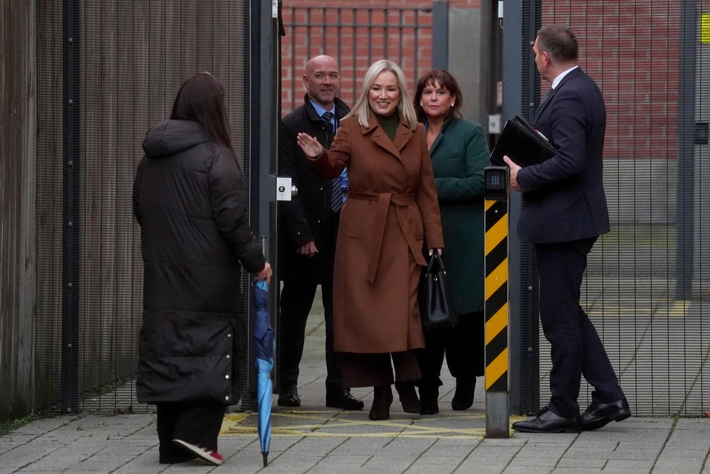 Sinn Féin leaders Mary Lou McDonald and Michelle O’Neill were both interviewed at Musgrave PSNI station on Wednesday (Brian Lawless/PA) (PA Wire)